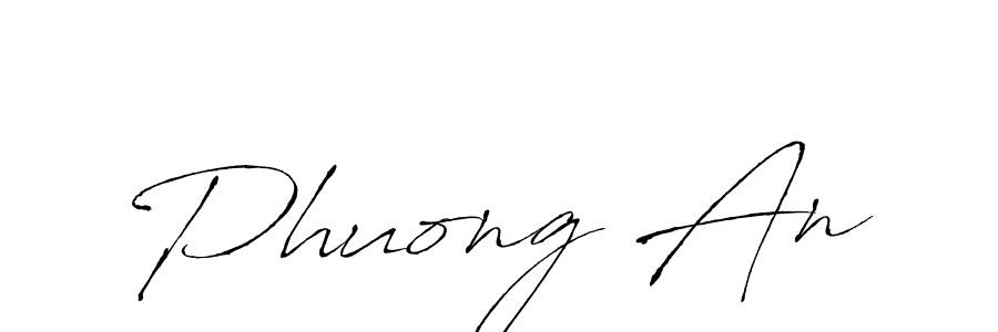 Create a beautiful signature design for name Phuong An. With this signature (Antro_Vectra) fonts, you can make a handwritten signature for free. Phuong An signature style 6 images and pictures png
