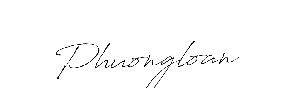 How to make Phuongloan signature? Antro_Vectra is a professional autograph style. Create handwritten signature for Phuongloan name. Phuongloan signature style 6 images and pictures png