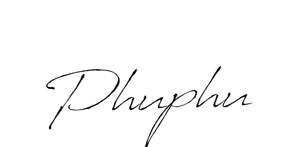 Phuphu stylish signature style. Best Handwritten Sign (Antro_Vectra) for my name. Handwritten Signature Collection Ideas for my name Phuphu. Phuphu signature style 6 images and pictures png