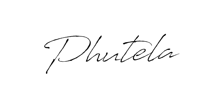 Phutela stylish signature style. Best Handwritten Sign (Antro_Vectra) for my name. Handwritten Signature Collection Ideas for my name Phutela. Phutela signature style 6 images and pictures png
