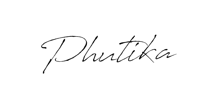 Phutika stylish signature style. Best Handwritten Sign (Antro_Vectra) for my name. Handwritten Signature Collection Ideas for my name Phutika. Phutika signature style 6 images and pictures png