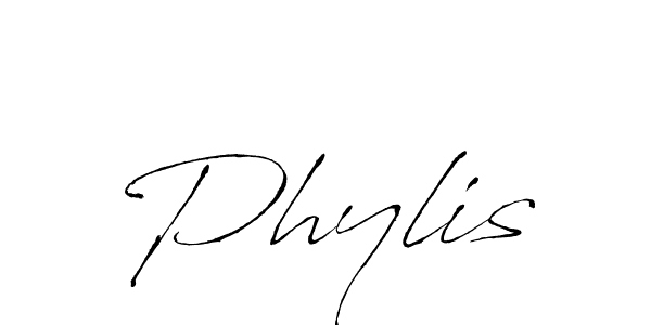 Use a signature maker to create a handwritten signature online. With this signature software, you can design (Antro_Vectra) your own signature for name Phylis. Phylis signature style 6 images and pictures png