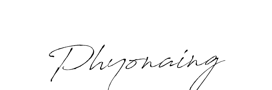 Also we have Phyonaing name is the best signature style. Create professional handwritten signature collection using Antro_Vectra autograph style. Phyonaing signature style 6 images and pictures png