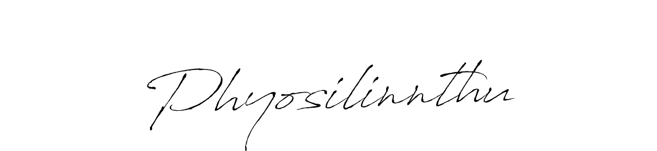 You should practise on your own different ways (Antro_Vectra) to write your name (Phyosilinnthu) in signature. don't let someone else do it for you. Phyosilinnthu signature style 6 images and pictures png