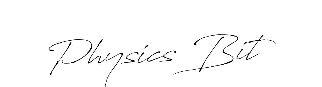 Design your own signature with our free online signature maker. With this signature software, you can create a handwritten (Antro_Vectra) signature for name Physics Bit. Physics Bit signature style 6 images and pictures png