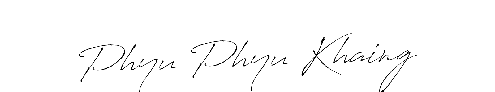 Design your own signature with our free online signature maker. With this signature software, you can create a handwritten (Antro_Vectra) signature for name Phyu Phyu Khaing. Phyu Phyu Khaing signature style 6 images and pictures png