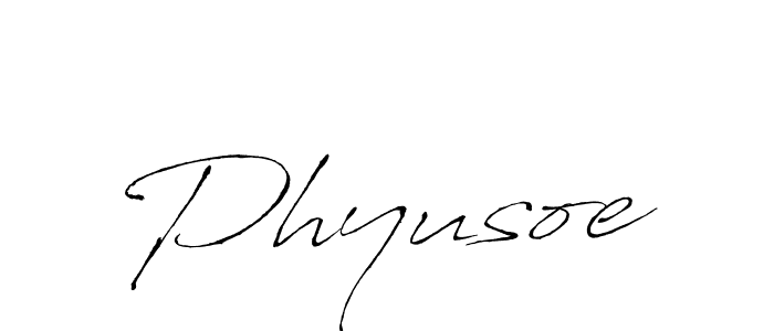 Phyusoe stylish signature style. Best Handwritten Sign (Antro_Vectra) for my name. Handwritten Signature Collection Ideas for my name Phyusoe. Phyusoe signature style 6 images and pictures png