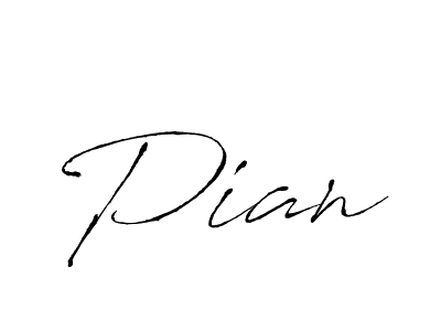 How to make Pian name signature. Use Antro_Vectra style for creating short signs online. This is the latest handwritten sign. Pian signature style 6 images and pictures png