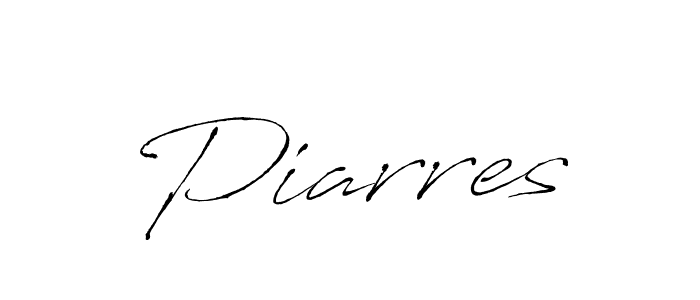 Use a signature maker to create a handwritten signature online. With this signature software, you can design (Antro_Vectra) your own signature for name Piarres. Piarres signature style 6 images and pictures png