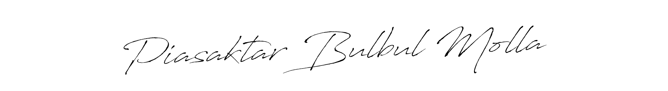 How to make Piasaktar Bulbul Molla name signature. Use Antro_Vectra style for creating short signs online. This is the latest handwritten sign. Piasaktar Bulbul Molla signature style 6 images and pictures png