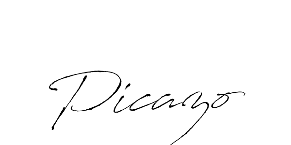 Design your own signature with our free online signature maker. With this signature software, you can create a handwritten (Antro_Vectra) signature for name Picazo. Picazo signature style 6 images and pictures png