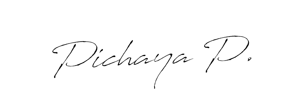 How to make Pichaya P. signature? Antro_Vectra is a professional autograph style. Create handwritten signature for Pichaya P. name. Pichaya P. signature style 6 images and pictures png