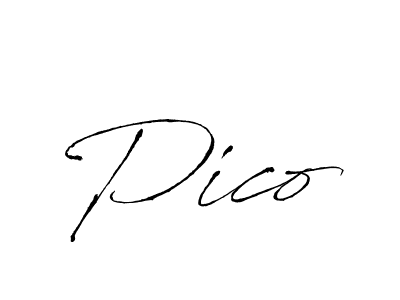 Make a beautiful signature design for name Pico. With this signature (Antro_Vectra) style, you can create a handwritten signature for free. Pico signature style 6 images and pictures png