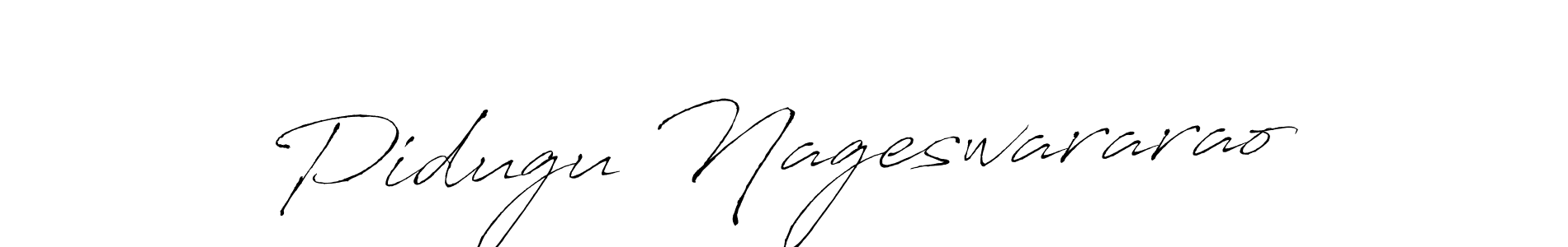 Make a beautiful signature design for name Pidugu Nageswararao. With this signature (Antro_Vectra) style, you can create a handwritten signature for free. Pidugu Nageswararao signature style 6 images and pictures png