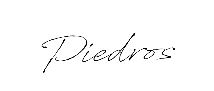 Use a signature maker to create a handwritten signature online. With this signature software, you can design (Antro_Vectra) your own signature for name Piedros. Piedros signature style 6 images and pictures png