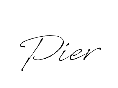 Pier stylish signature style. Best Handwritten Sign (Antro_Vectra) for my name. Handwritten Signature Collection Ideas for my name Pier. Pier signature style 6 images and pictures png