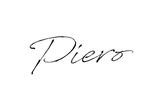 Design your own signature with our free online signature maker. With this signature software, you can create a handwritten (Antro_Vectra) signature for name Piero. Piero signature style 6 images and pictures png