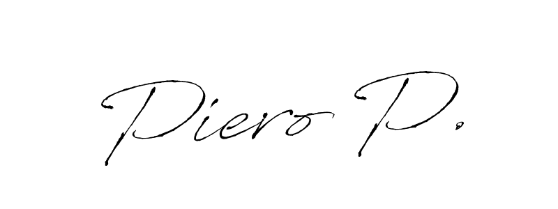 Piero P. stylish signature style. Best Handwritten Sign (Antro_Vectra) for my name. Handwritten Signature Collection Ideas for my name Piero P.. Piero P. signature style 6 images and pictures png