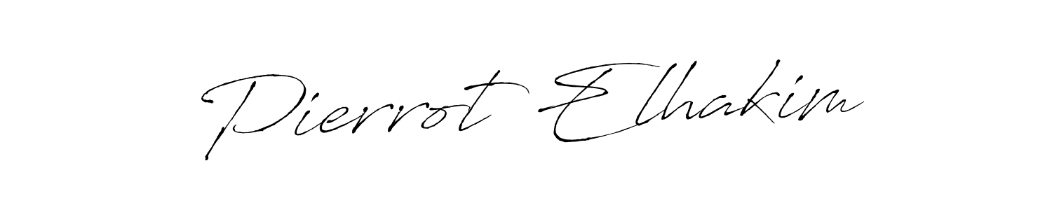 You should practise on your own different ways (Antro_Vectra) to write your name (Pierrot Elhakim) in signature. don't let someone else do it for you. Pierrot Elhakim signature style 6 images and pictures png