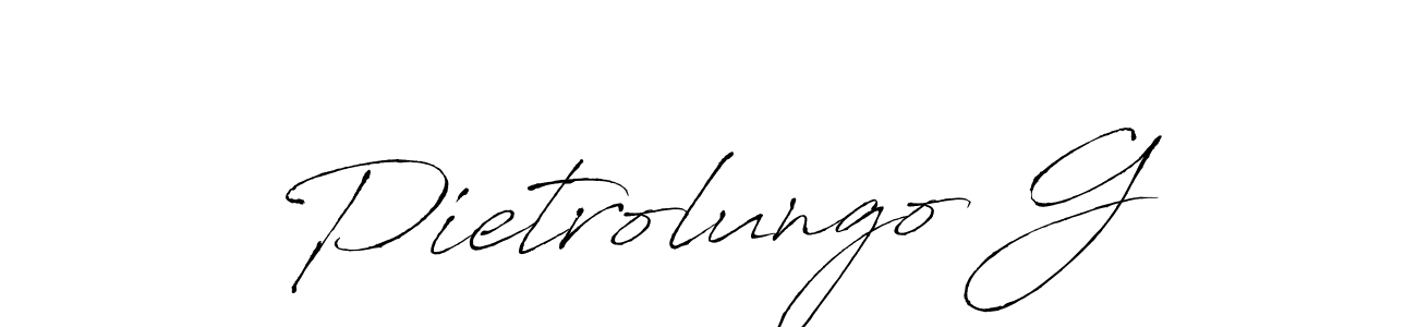 It looks lik you need a new signature style for name Pietrolungo G. Design unique handwritten (Antro_Vectra) signature with our free signature maker in just a few clicks. Pietrolungo G signature style 6 images and pictures png