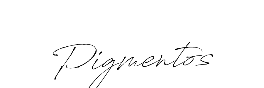 Make a beautiful signature design for name Pigmentos. With this signature (Antro_Vectra) style, you can create a handwritten signature for free. Pigmentos signature style 6 images and pictures png