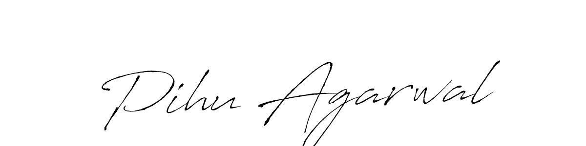 Design your own signature with our free online signature maker. With this signature software, you can create a handwritten (Antro_Vectra) signature for name Pihu Agarwal. Pihu Agarwal signature style 6 images and pictures png