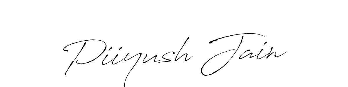 Antro_Vectra is a professional signature style that is perfect for those who want to add a touch of class to their signature. It is also a great choice for those who want to make their signature more unique. Get Piiyush Jain name to fancy signature for free. Piiyush Jain signature style 6 images and pictures png