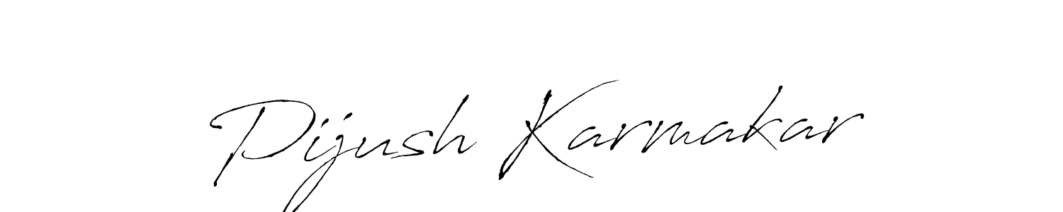 if you are searching for the best signature style for your name Pijush Karmakar. so please give up your signature search. here we have designed multiple signature styles  using Antro_Vectra. Pijush Karmakar signature style 6 images and pictures png