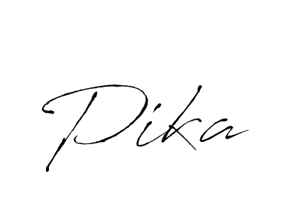 Design your own signature with our free online signature maker. With this signature software, you can create a handwritten (Antro_Vectra) signature for name Pika. Pika signature style 6 images and pictures png