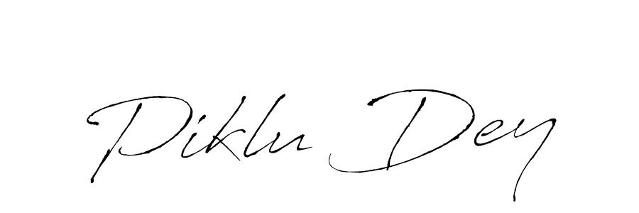 You should practise on your own different ways (Antro_Vectra) to write your name (Piklu Dey) in signature. don't let someone else do it for you. Piklu Dey signature style 6 images and pictures png