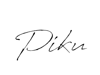 Design your own signature with our free online signature maker. With this signature software, you can create a handwritten (Antro_Vectra) signature for name Piku. Piku signature style 6 images and pictures png