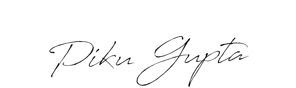 Create a beautiful signature design for name Piku Gupta. With this signature (Antro_Vectra) fonts, you can make a handwritten signature for free. Piku Gupta signature style 6 images and pictures png