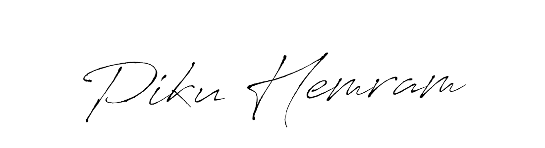 Similarly Antro_Vectra is the best handwritten signature design. Signature creator online .You can use it as an online autograph creator for name Piku Hemram. Piku Hemram signature style 6 images and pictures png