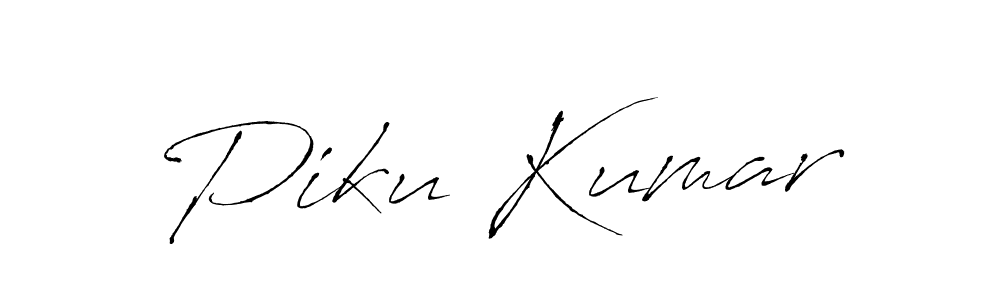 How to make Piku Kumar name signature. Use Antro_Vectra style for creating short signs online. This is the latest handwritten sign. Piku Kumar signature style 6 images and pictures png