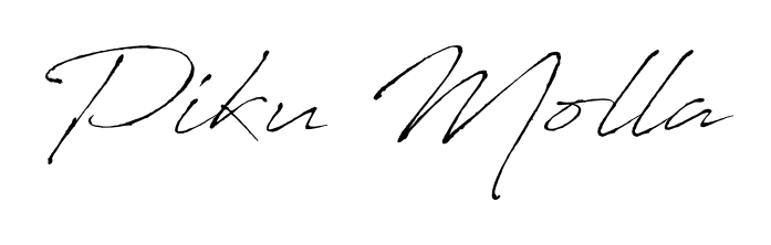 Build your personal autograph collection for name Piku Molla with Antro_Vectra design. Browse, select, and save your favorites. Piku Molla signature style 6 images and pictures png