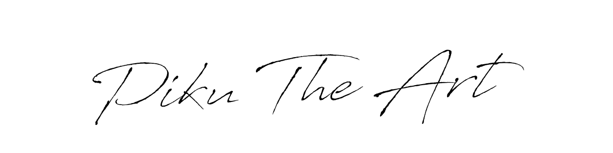 Use a signature maker to create a handwritten signature online. With this signature software, you can design (Antro_Vectra) your own signature for name Piku The Art. Piku The Art signature style 6 images and pictures png