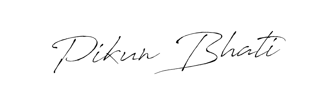 Use a signature maker to create a handwritten signature online. With this signature software, you can design (Antro_Vectra) your own signature for name Pikun Bhati. Pikun Bhati signature style 6 images and pictures png