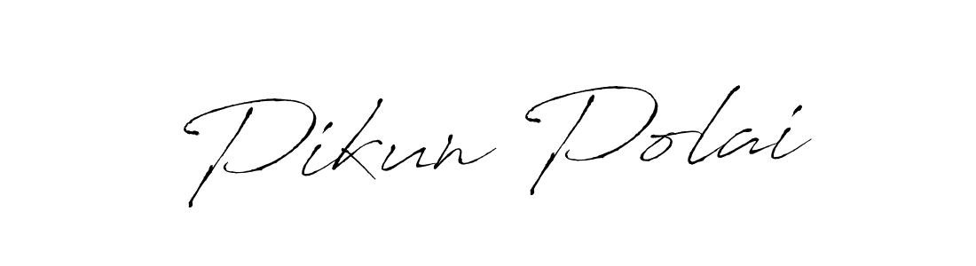 if you are searching for the best signature style for your name Pikun Polai. so please give up your signature search. here we have designed multiple signature styles  using Antro_Vectra. Pikun Polai signature style 6 images and pictures png