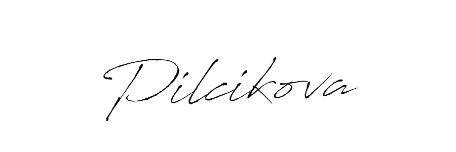How to make Pilcikova signature? Antro_Vectra is a professional autograph style. Create handwritten signature for Pilcikova name. Pilcikova signature style 6 images and pictures png