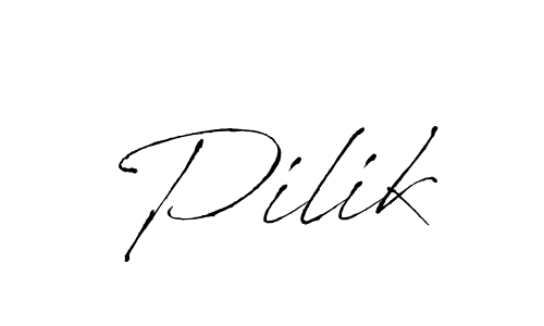 Antro_Vectra is a professional signature style that is perfect for those who want to add a touch of class to their signature. It is also a great choice for those who want to make their signature more unique. Get Pilik name to fancy signature for free. Pilik signature style 6 images and pictures png