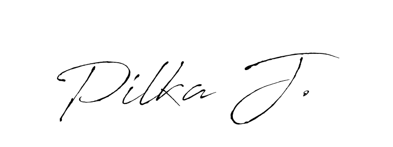 Pilka J. stylish signature style. Best Handwritten Sign (Antro_Vectra) for my name. Handwritten Signature Collection Ideas for my name Pilka J.. Pilka J. signature style 6 images and pictures png