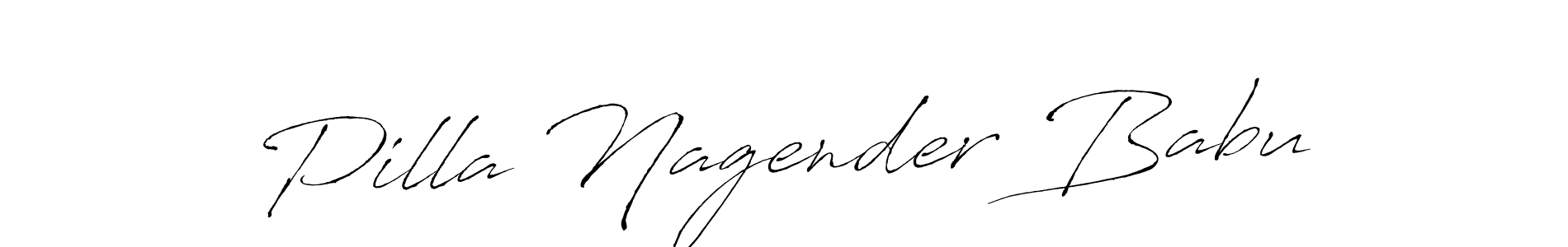 Create a beautiful signature design for name Pilla Nagender Babu. With this signature (Antro_Vectra) fonts, you can make a handwritten signature for free. Pilla Nagender Babu signature style 6 images and pictures png