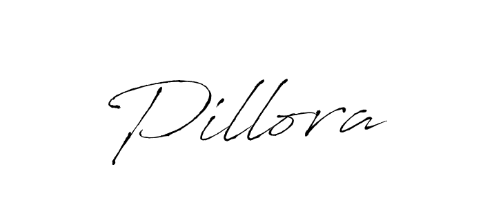 Design your own signature with our free online signature maker. With this signature software, you can create a handwritten (Antro_Vectra) signature for name Pillora. Pillora signature style 6 images and pictures png