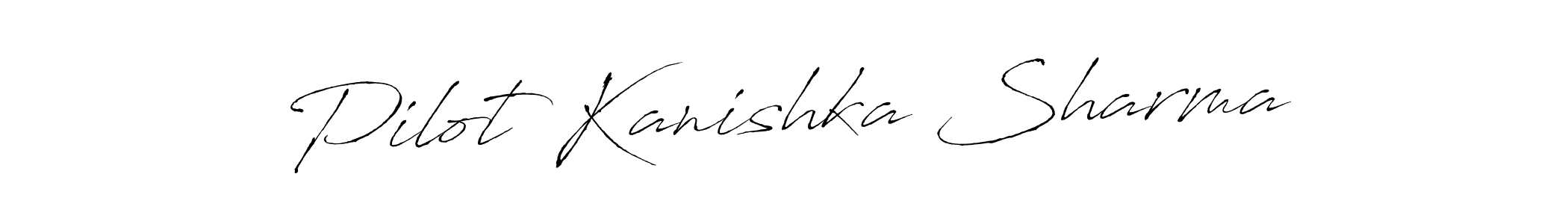 How to make Pilot Kanishka Sharma signature? Antro_Vectra is a professional autograph style. Create handwritten signature for Pilot Kanishka Sharma name. Pilot Kanishka Sharma signature style 6 images and pictures png