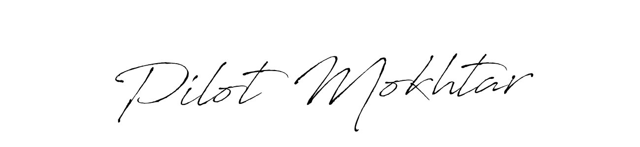 Design your own signature with our free online signature maker. With this signature software, you can create a handwritten (Antro_Vectra) signature for name Pilot Mokhtar. Pilot Mokhtar signature style 6 images and pictures png