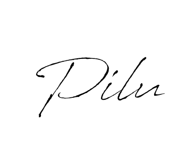 Create a beautiful signature design for name Pilu. With this signature (Antro_Vectra) fonts, you can make a handwritten signature for free. Pilu signature style 6 images and pictures png