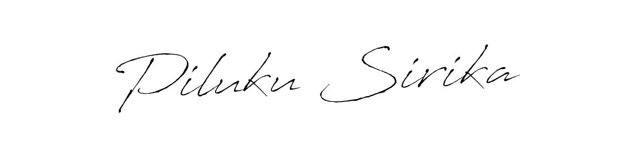 How to make Piluku Sirika signature? Antro_Vectra is a professional autograph style. Create handwritten signature for Piluku Sirika name. Piluku Sirika signature style 6 images and pictures png
