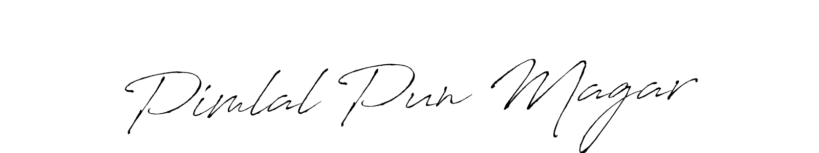 Create a beautiful signature design for name Pimlal Pun Magar. With this signature (Antro_Vectra) fonts, you can make a handwritten signature for free. Pimlal Pun Magar signature style 6 images and pictures png