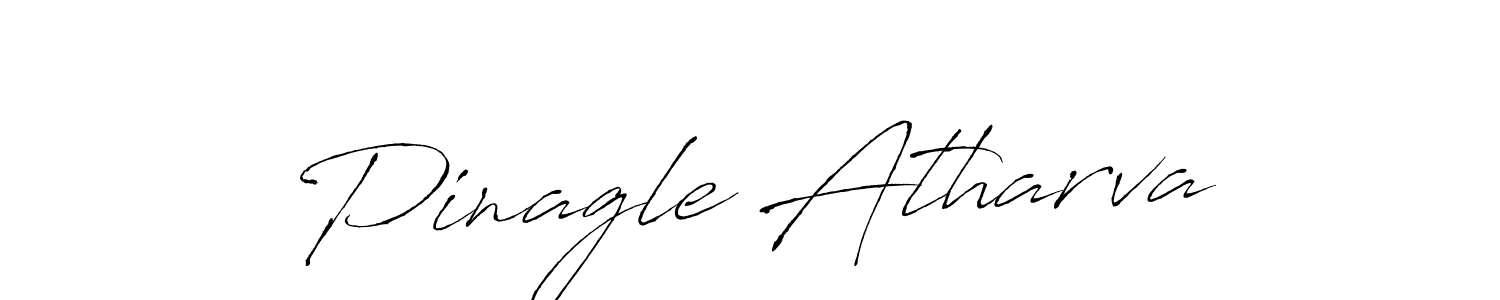 The best way (Antro_Vectra) to make a short signature is to pick only two or three words in your name. The name Pinagle Atharva include a total of six letters. For converting this name. Pinagle Atharva signature style 6 images and pictures png