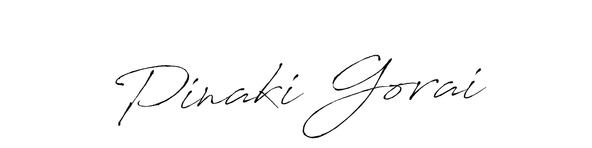 Make a beautiful signature design for name Pinaki Gorai. With this signature (Antro_Vectra) style, you can create a handwritten signature for free. Pinaki Gorai signature style 6 images and pictures png